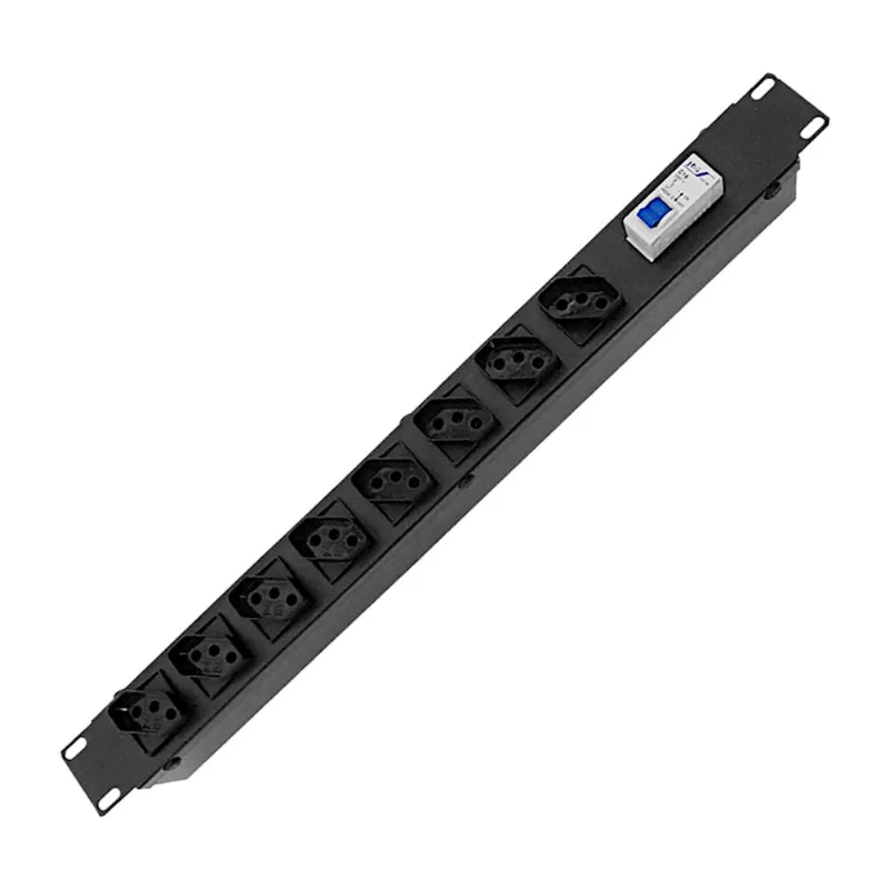 Filtro 8 Tomadas Rack c/ Disjuntor 1,5m RK8D32 - transcolor