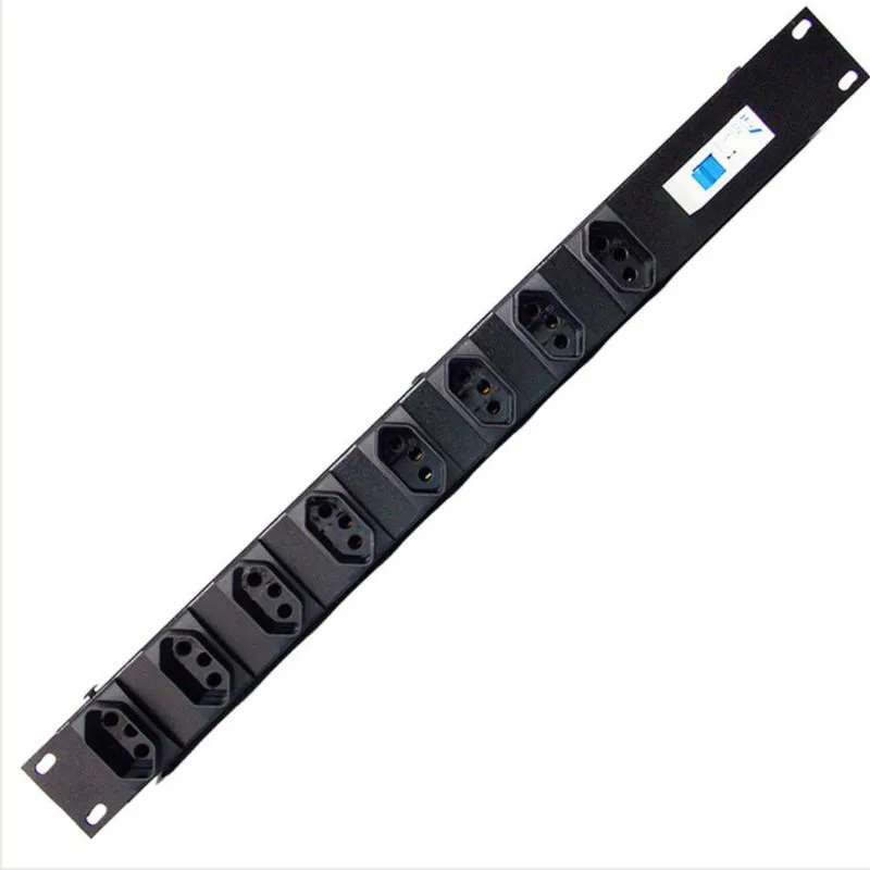 Calha Com Disjuntor Régua 8 Tomadas 20a Para Rack 19''