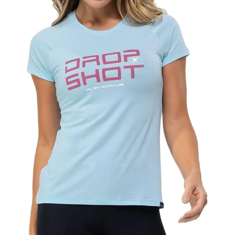Camiseta Drop Shot Baby Look Enjoy 3.0 Azul Claro GG