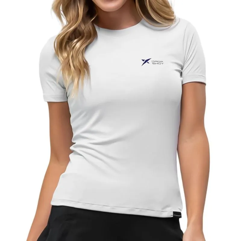 Camiseta Drop Shot Baby Look Logo Branco G