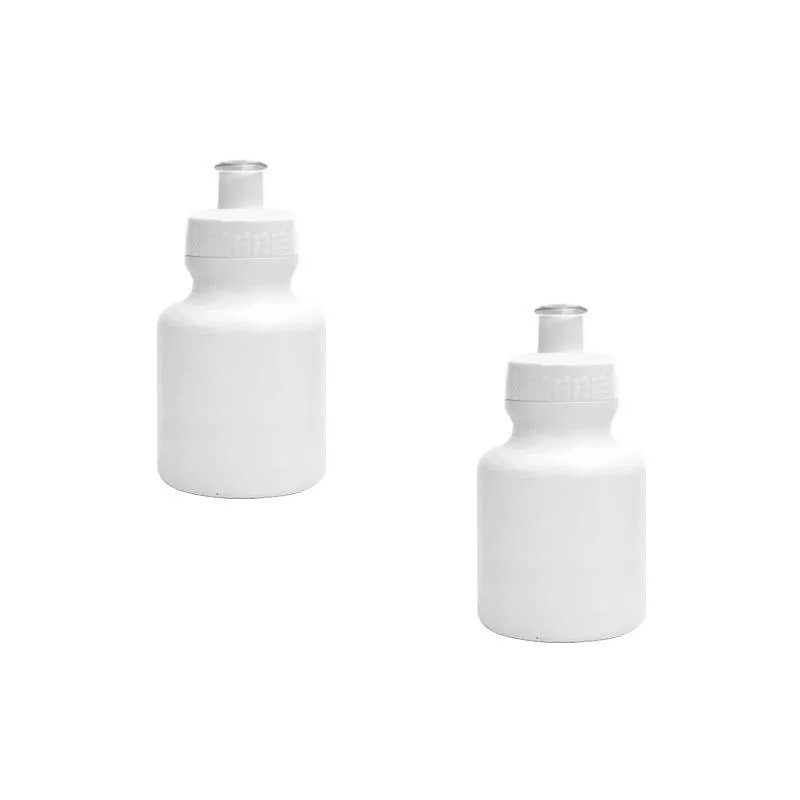 Kit 2 Squeezes 300ml Branco Plástico Premium
