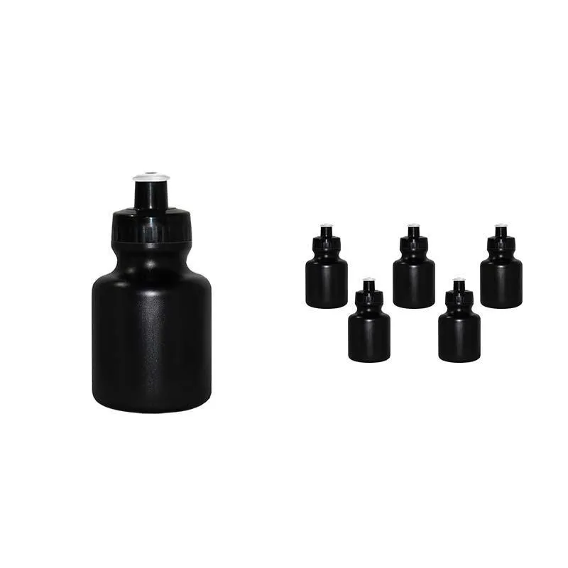 Kit 6 Squeezes 300ml Preto Plástico Premium