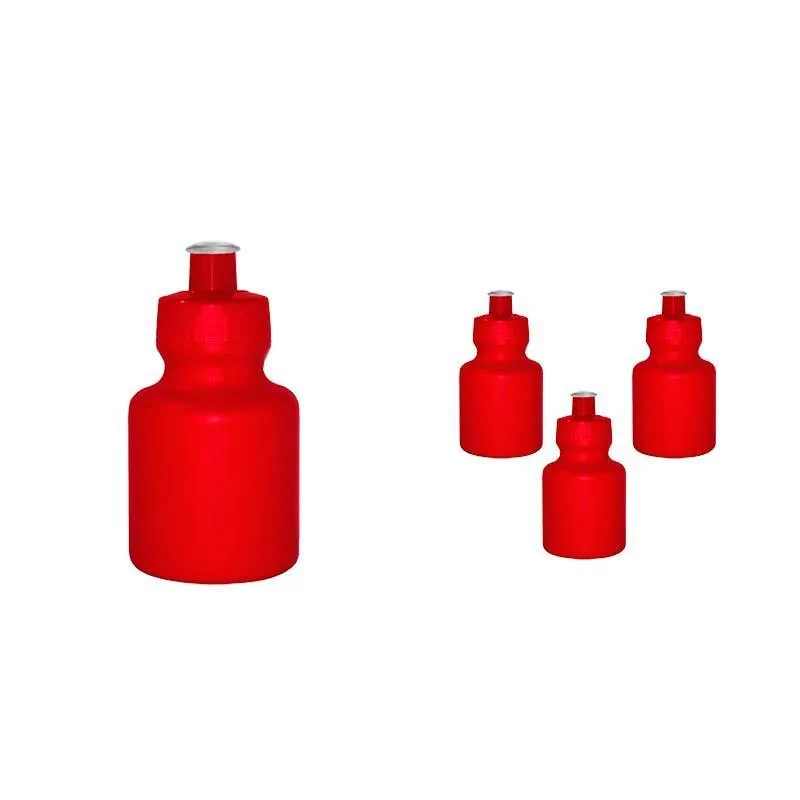 Kit 4 Squeezes 300ml Vermelho Plástico Premium