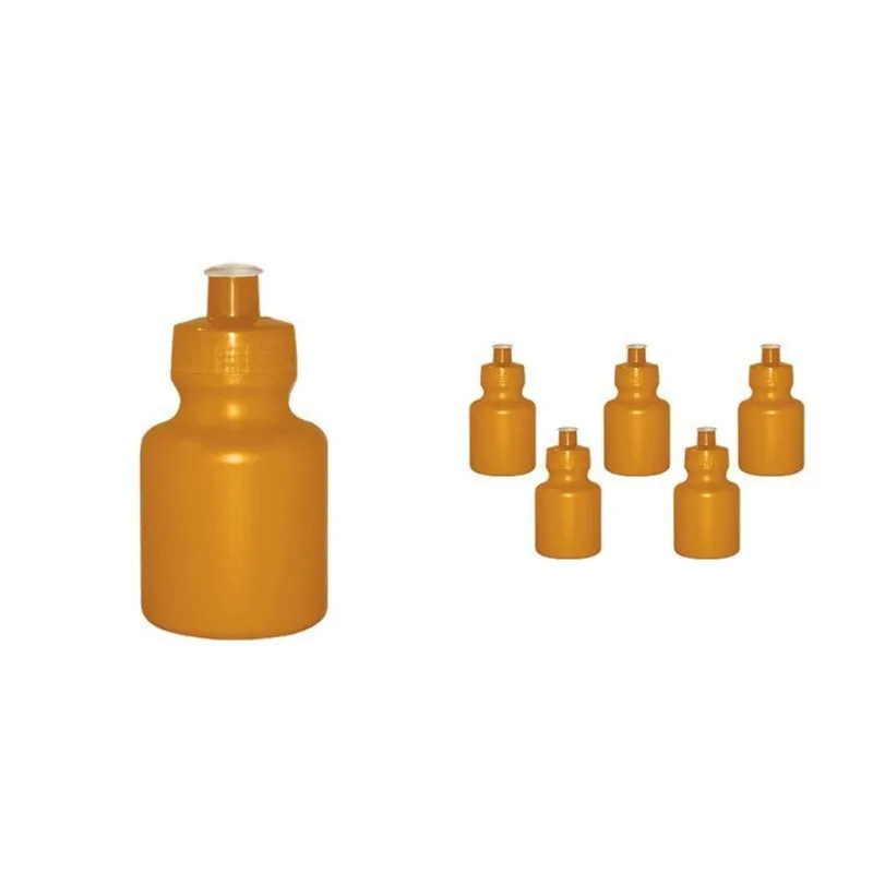 Kit 6 Squeezes 300ml Dourado Plástico Premium
