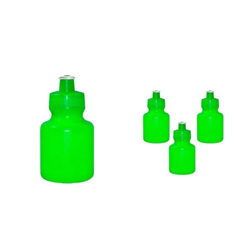 Kit 4 Squeezes 300ml Verde Neon Plástico Premium