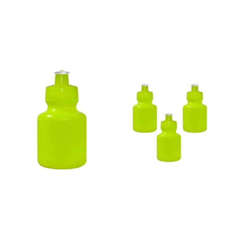 Kit 4 Squeezes 300ml Amarelo Neon Plástico Premium