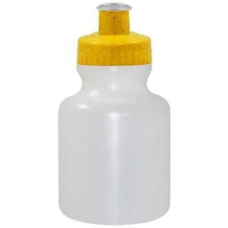 Kit 6 Squeezes 300ml Tampa Fibra Madeira Amarelo