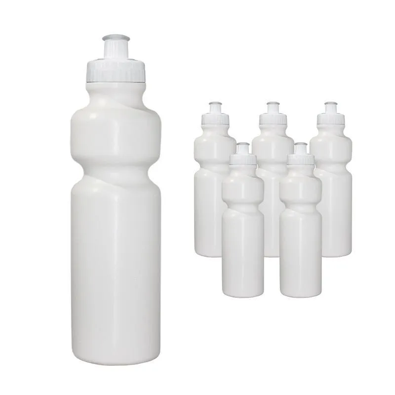 Kit 6 Squeezes 750ml Branco Plástico Premium