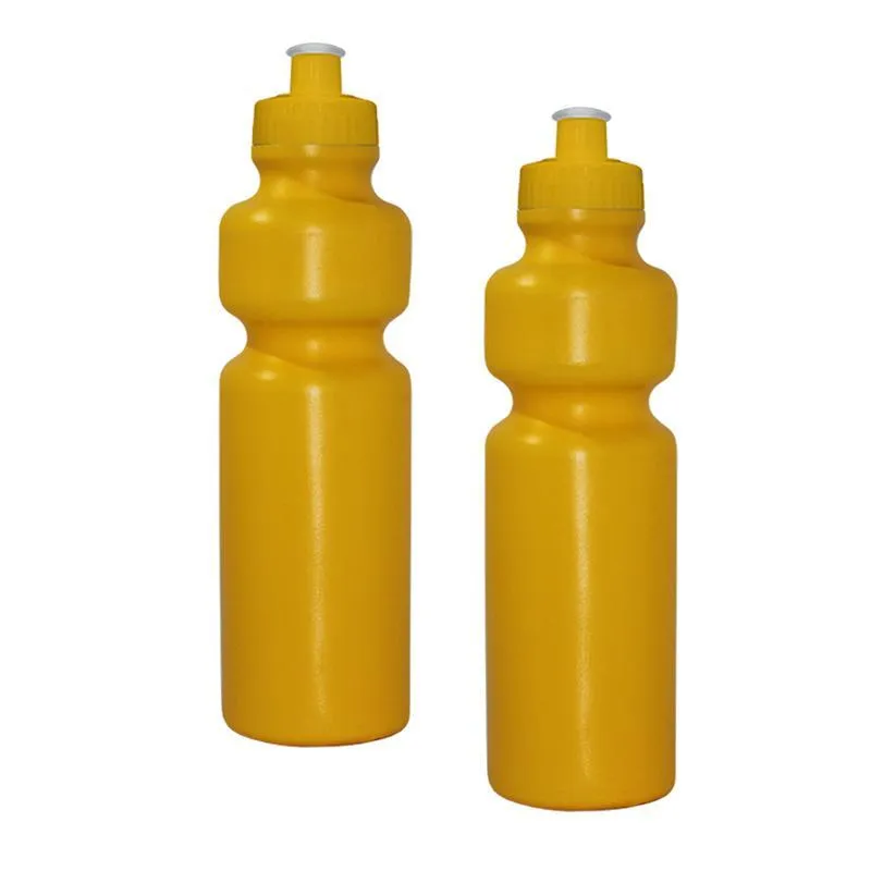 Kit 2 Squeezes 750ml Amarelo Plástico Premium