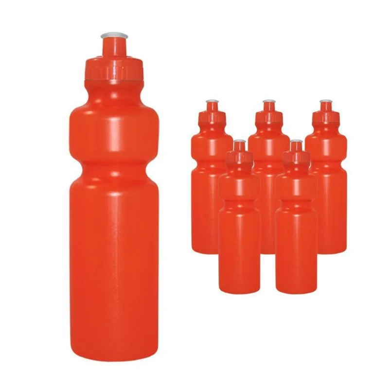 Kit 6 Squeezes 750ml Alaranjado Plástico Premium