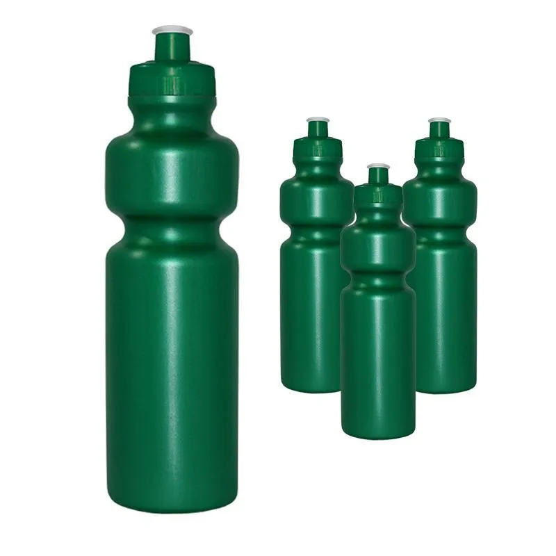 Kit 4 Squeezes 750ml Verde Plástico Premium