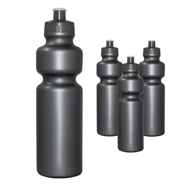 Kit 4 Squeezes 750ml Prata Plástico Premium