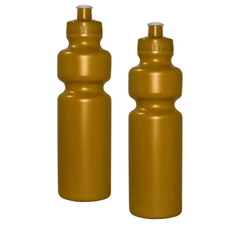 Kit 2 Squeezes 750ml Dourado Plástico Premium