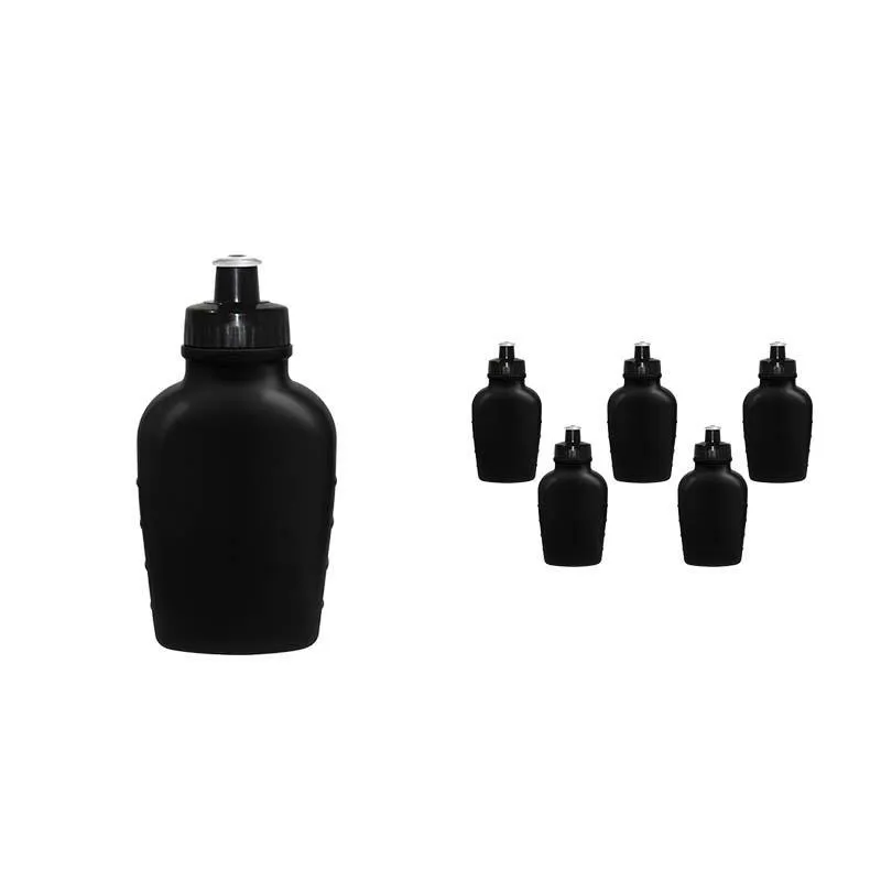 Kit 6 Cantis 500ml Preto Plástico Premium