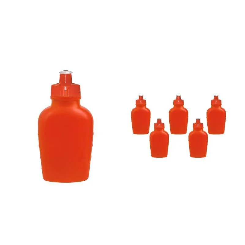 Kit 6 Cantis 500ml Alaranjado Plástico Premium