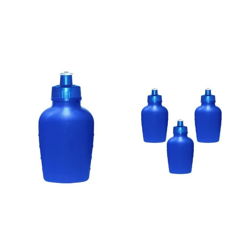 Kit 4 Cantis 500ml Azul Plástico Premium