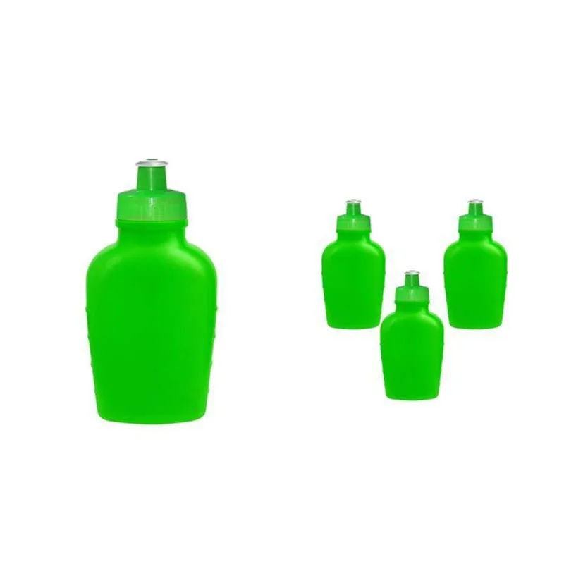 Kit 4 Cantis 500ml Verde Neon Plástico Premium