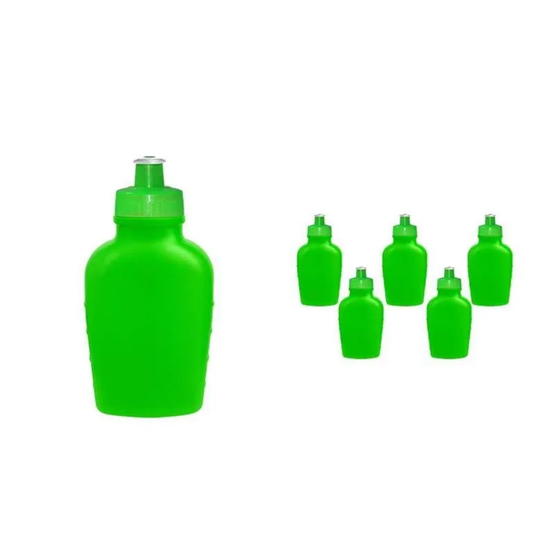 Kit 6 Cantis 500ml Verde Neon Plástico Premium