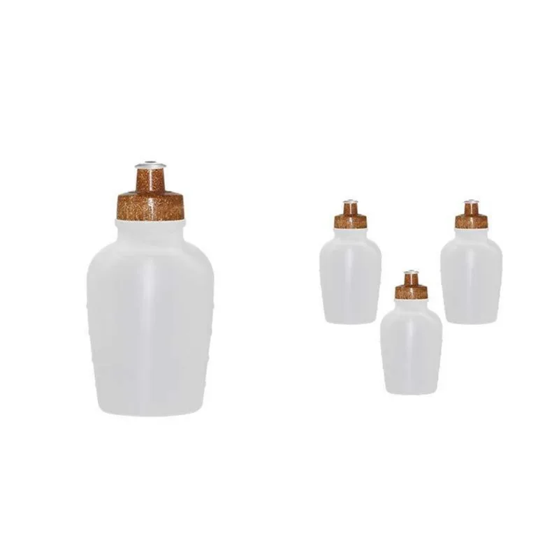 Kit 4 Cantis 500ml Tampa Fibra Madeira Green