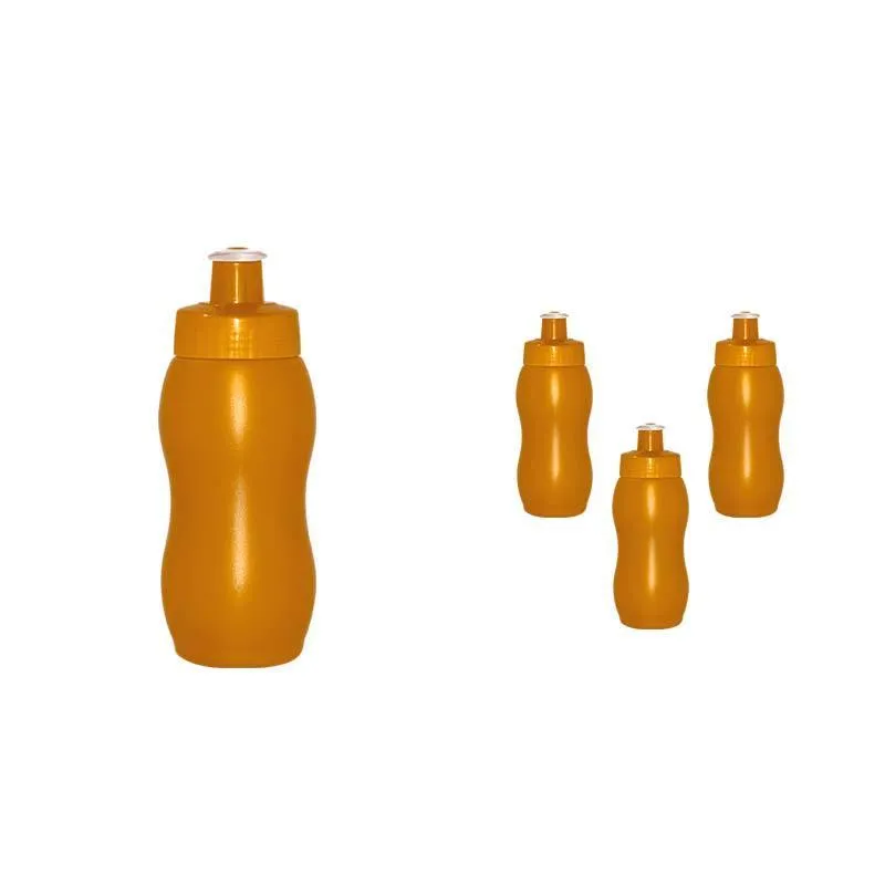 Kit 4 Squeezes Wave 250ml Dourado Plástico Premium