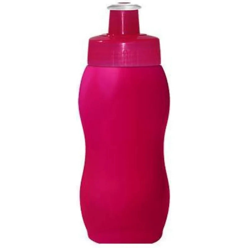 Kit 2 Squeezes Wave 250ml Rosa Neon Plástico Premium