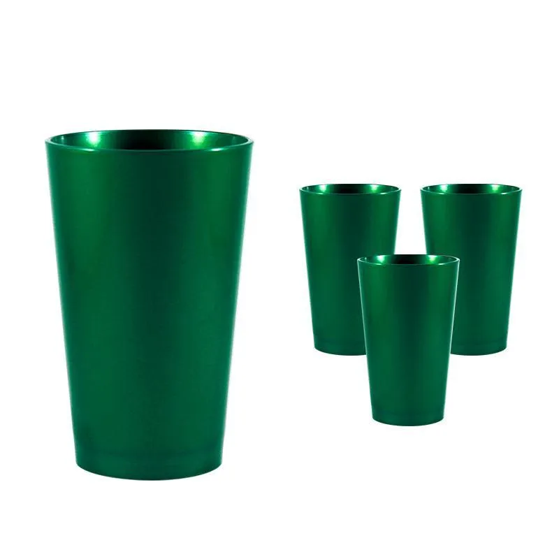 Kit 4 Copos Cancun Verde 320ml Plástico Premium