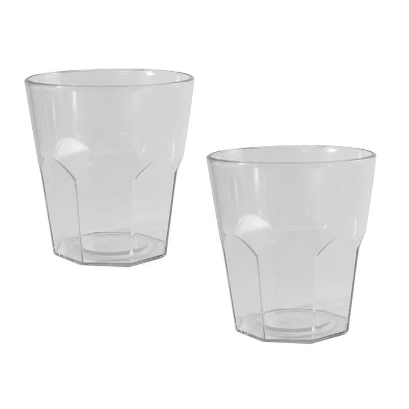 Kit 2 Copos Mini Roma Cristal 300ml Plástico