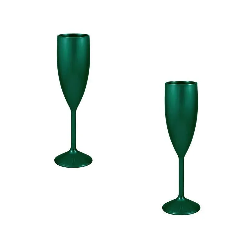 Kit 2 Taças Vip Verde 180ml Plástico Premium
