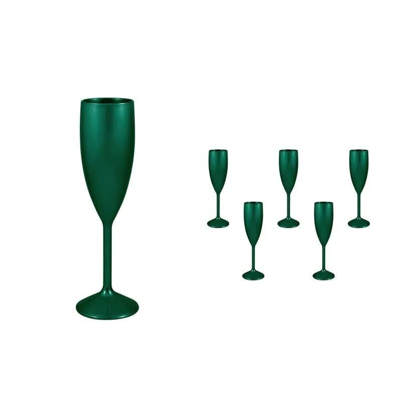 Kit 6 Taças Vip Verde 180ml Plástico Premium