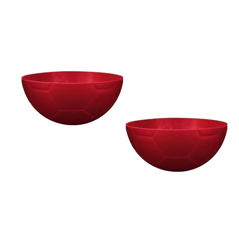 Kit 2 Petisqueira Futebol Vermelho 240ml Plástico