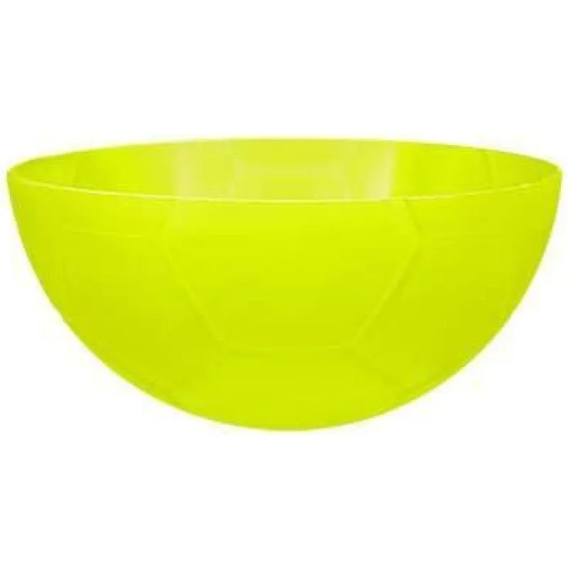 Kit 4 Petisqueira Futebol Amarelo Neon 240ml Plástico