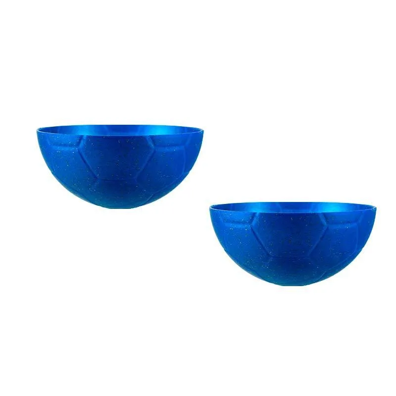 Kit 2 Petisqueira Futebol Fibra Madeira Azul 240ml