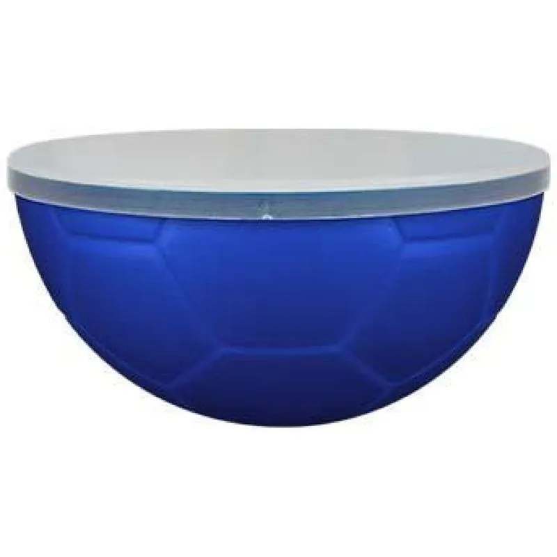 Kit 4 Petisqueira Futebol Tampa Azul 240ml Plástico