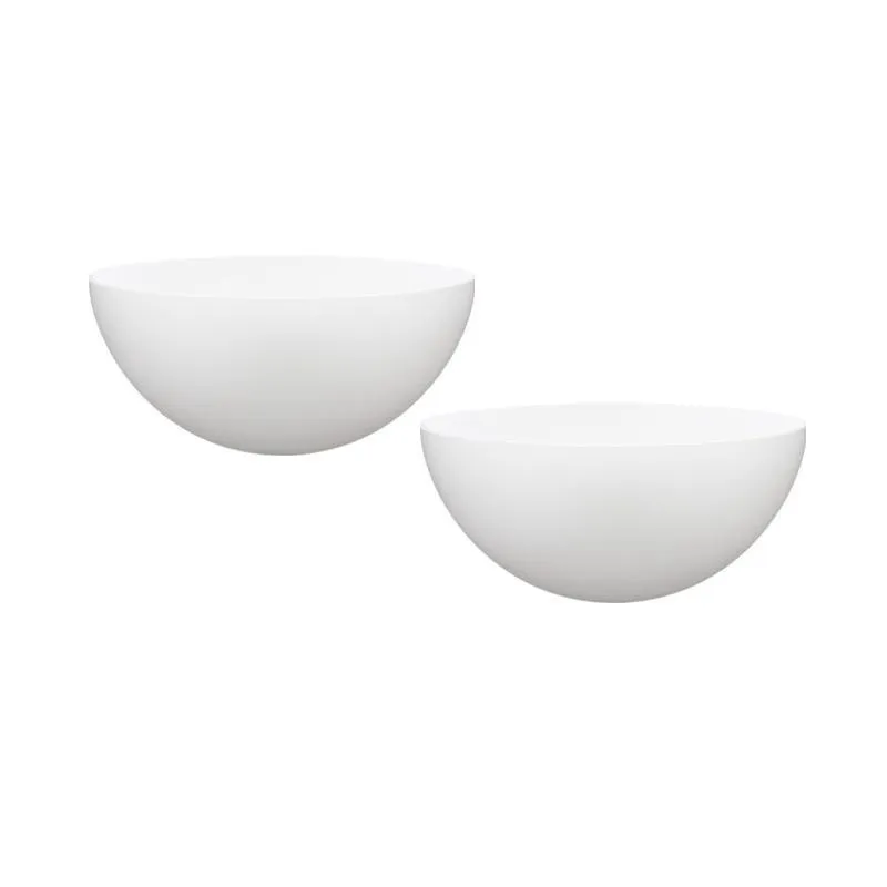 Kit 2 Mini Bowl Branco 240Ml Plástico Premium