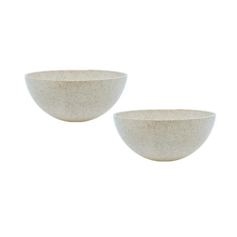 Kit 2 Mini Bowl Fibra Madeira Green Colors Palha 240Ml