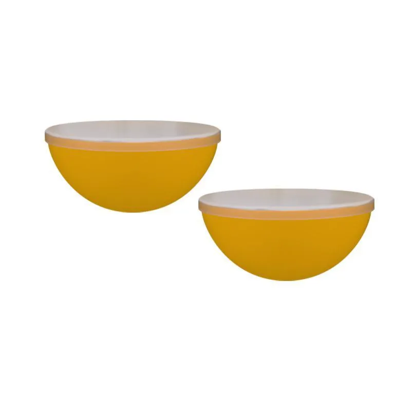 Kit 2 Mini Bowl Tampa Amarelo 240ml Plástico Premium