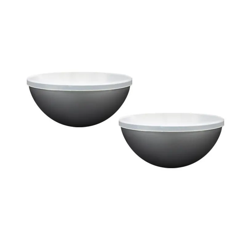 Kit 2 Mini Bowl Tampa Prata 240ml Plástico Premium
