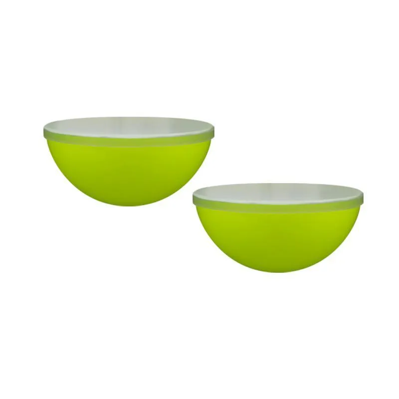 Kit 2 Mini Bowl Tampa Amarelo Neon 240ml Plástico Premium