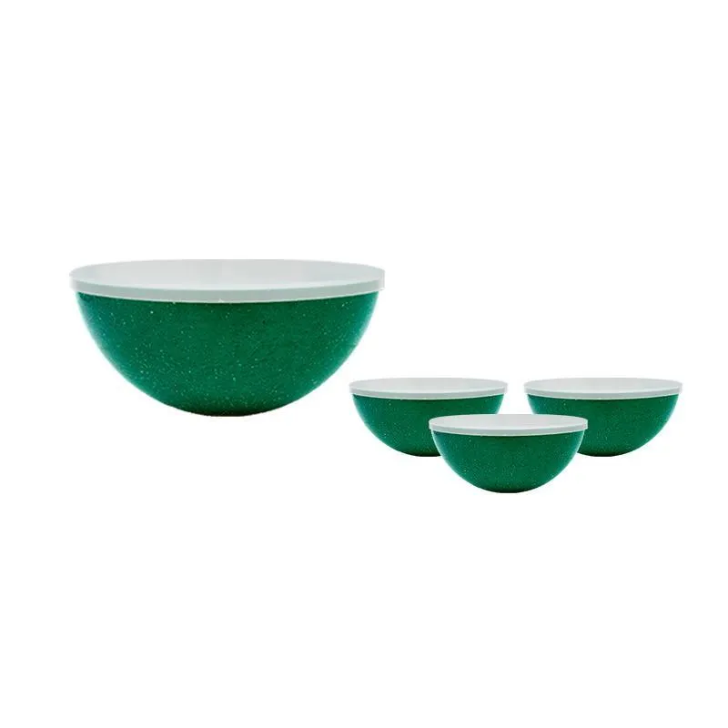 Kit 4 Mini Bowl Tampa Fibra Madeira Verde 240ml