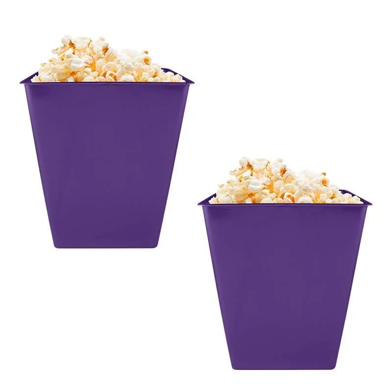 Kit 2 Pipoqueira Retrô Lilás 2,6L Plástico Premium