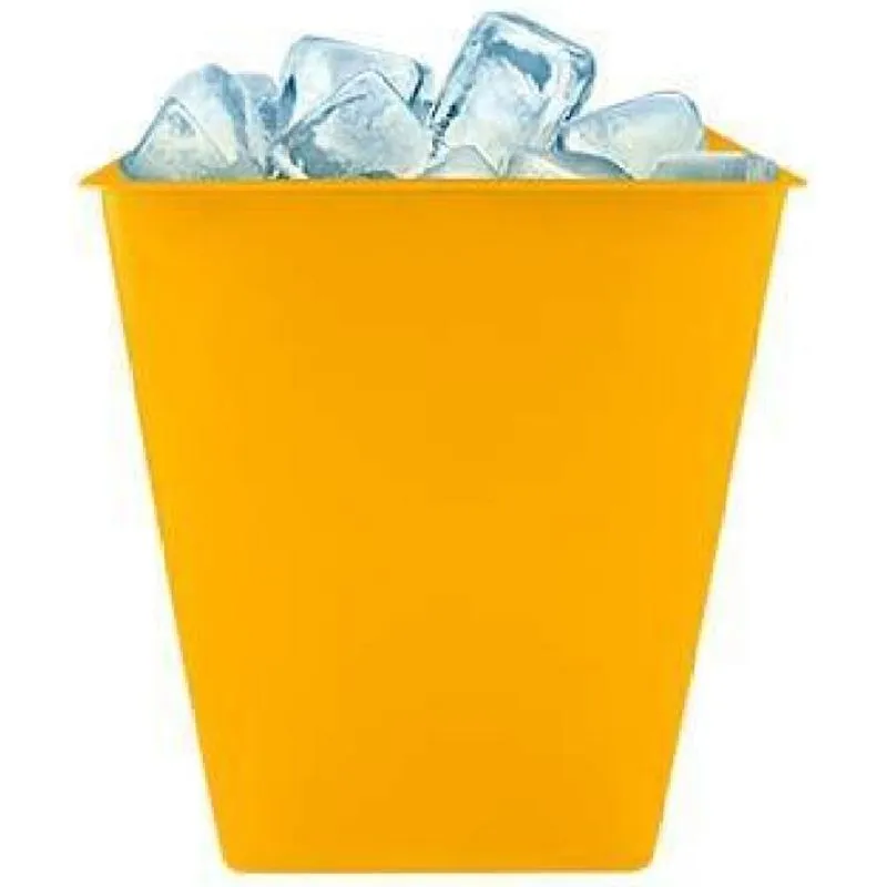 Kit 4 Balde Gelo Amarelo 2,6l Plástico Premium