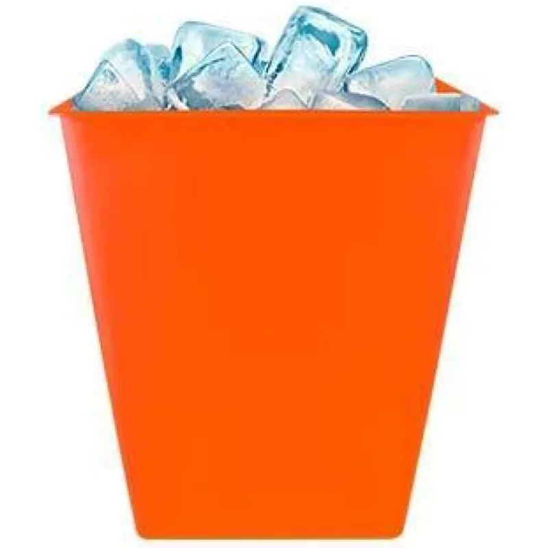 Kit 6 Balde Gelo Alaranjado 2,6l Plástico Premium
