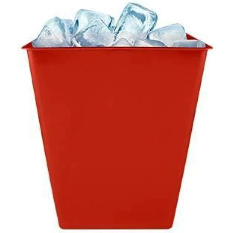 Kit 6 Balde Gelo Vermelho 2,6l Plástico Premium
