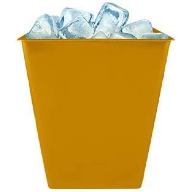 Kit 2 Balde Gelo Dourado 2,6l Plástico Premium