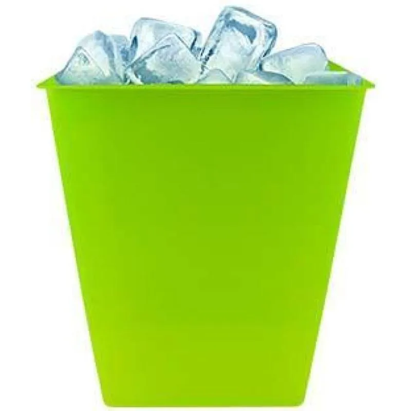 Kit 6 Balde Gelo Amarelo Neon 2,6l Plástico Premium
