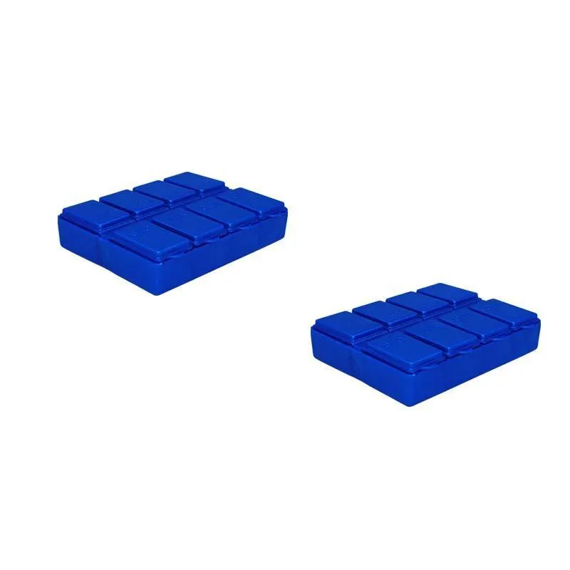 Kit 2 Porta Comprimido Azul Plástico