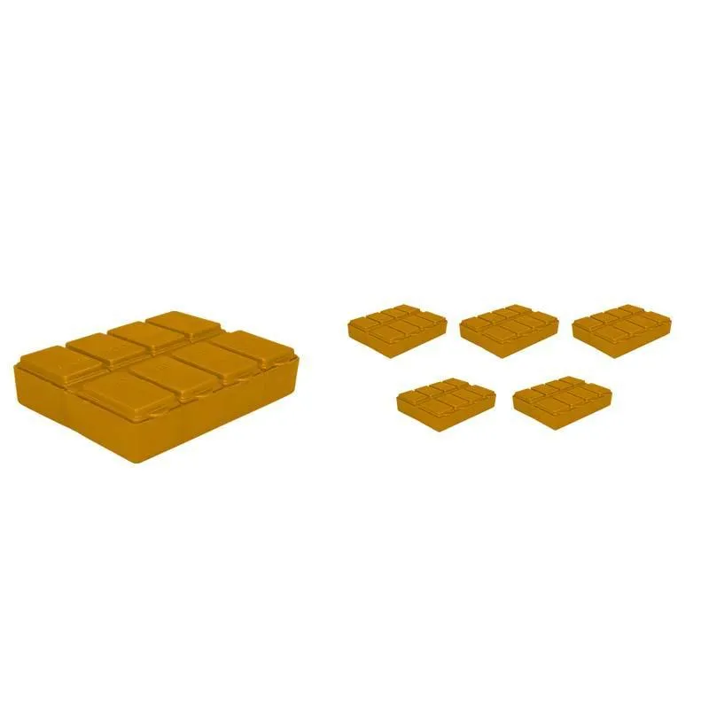 Kit 6 Porta Comprimido Dourado Plástico