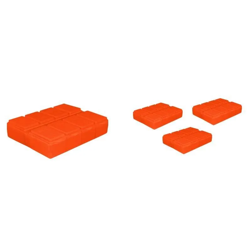 Kit 4 Porta Comprimido Laranja Neon Plástico