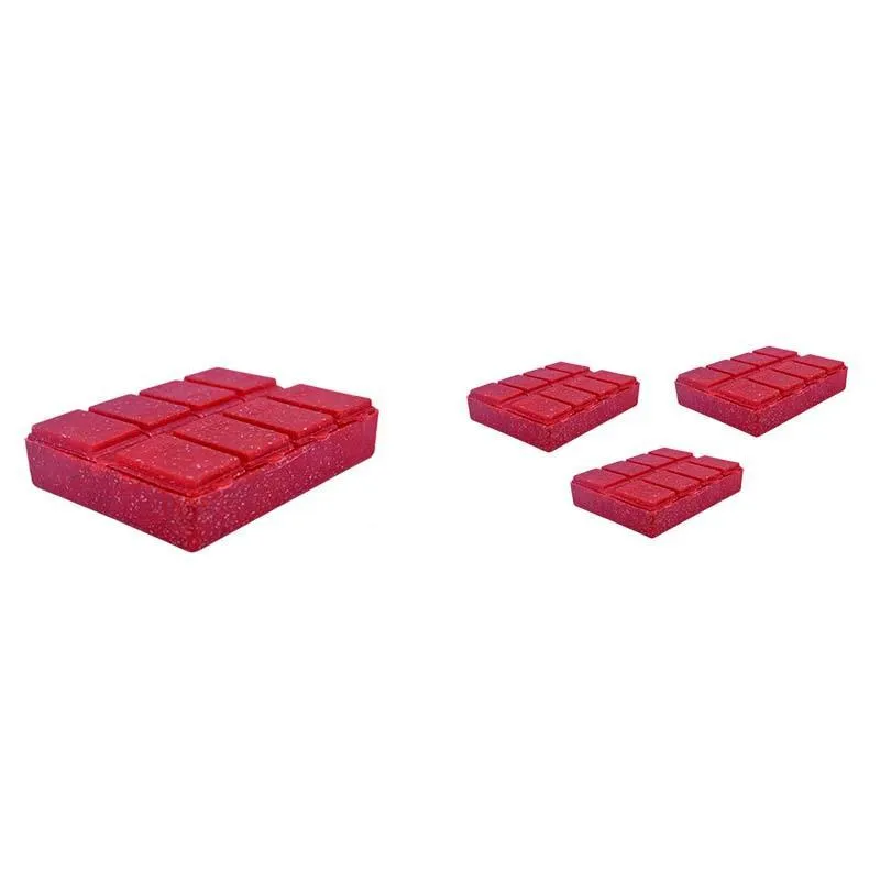 Kit 4 Porta Comprimido Fibra Madeira Vermelho