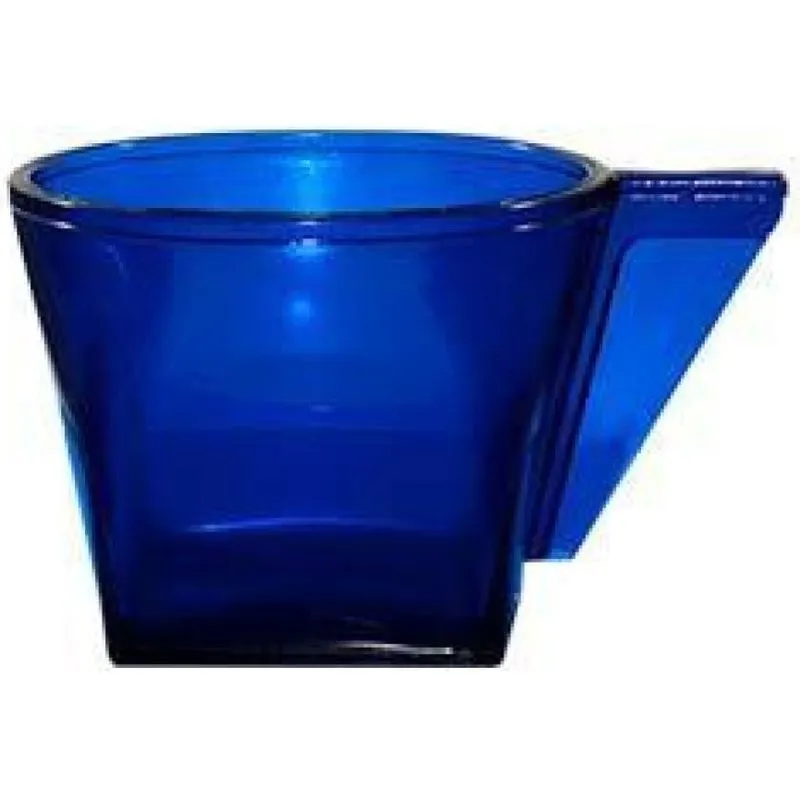 Kit 4 Xícara Cristal Azul 50ml Plástico